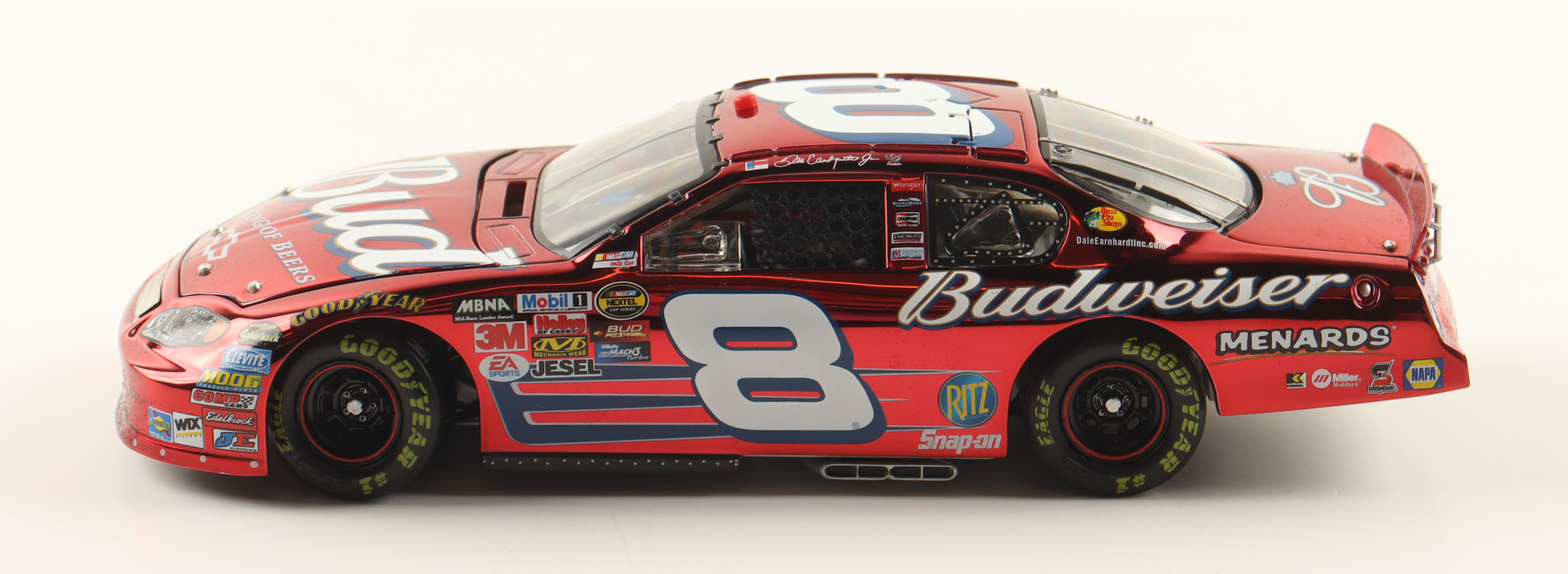 Dale Earnhardt Jr. LE NASCAR #8 Budweiser - 2005 Color Chrome Monte Carlo Elite 1:24 Scale Diecast Car at PristineAuction.com Dale Earnhardt Jr. LE NASCAR #8 Budweiser - 2005 Color Chrome Monte Carlo Elite 1:24 Scale Diecast Car at PristineAuction.com