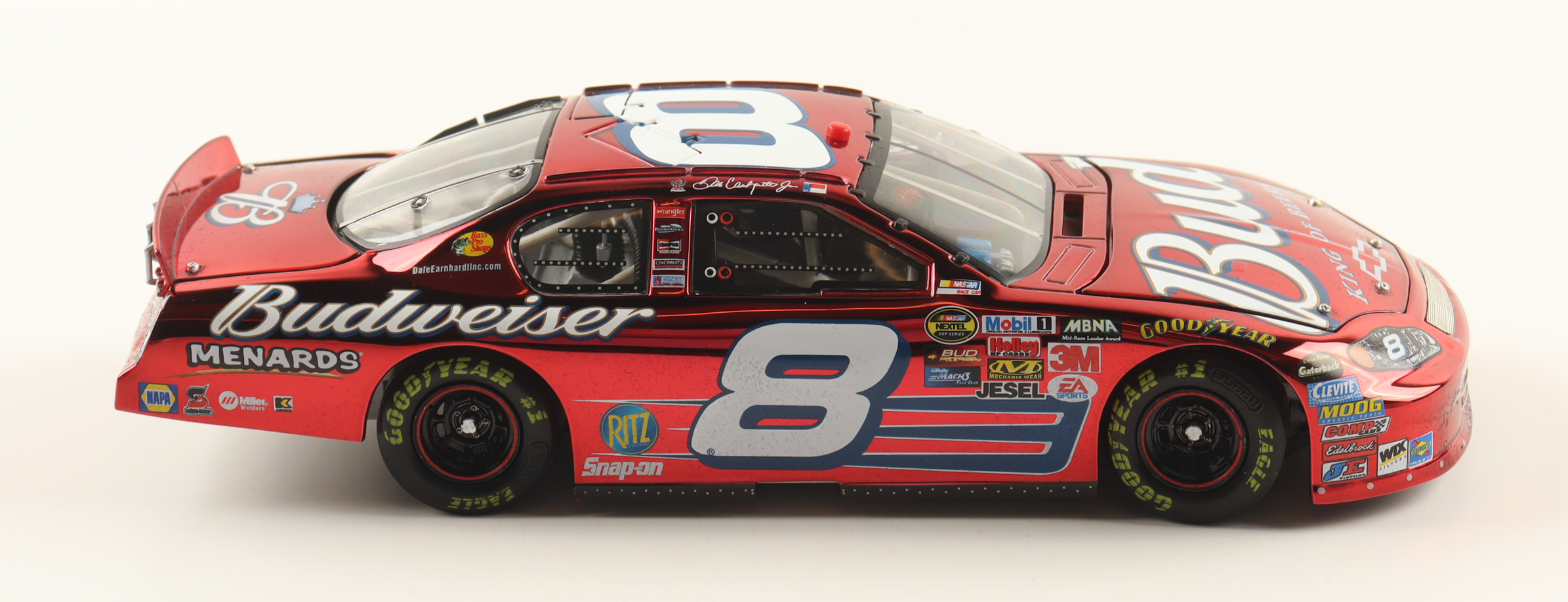 Dale Earnhardt Jr. LE NASCAR #8 Budweiser - 2005 Color Chrome Monte Carlo Elite 1:24 Scale Diecast Car at PristineAuction.com Dale Earnhardt Jr. LE NASCAR #8 Budweiser - 2005 Color Chrome Monte Carlo Elite 1:24 Scale Diecast Car at PristineAuction.com