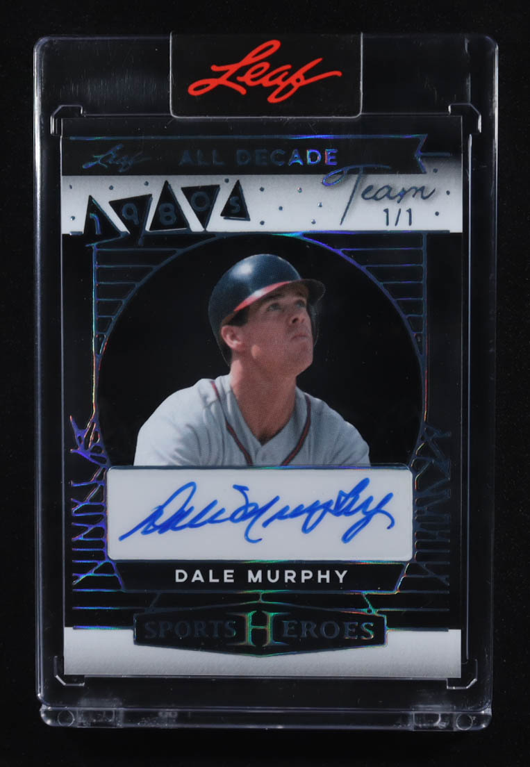 Dale Murphy 2025 Leaf Sports Heroes All Decade Team '80s Autograph Clear Platinum #D80DM1 #1/1 at PristineAuction.com Dale Murphy 2025 Leaf Sports Heroes All Decade Team '80s Autograph Clear Platinum #D80DM1 #1/1 at PristineAuction.com