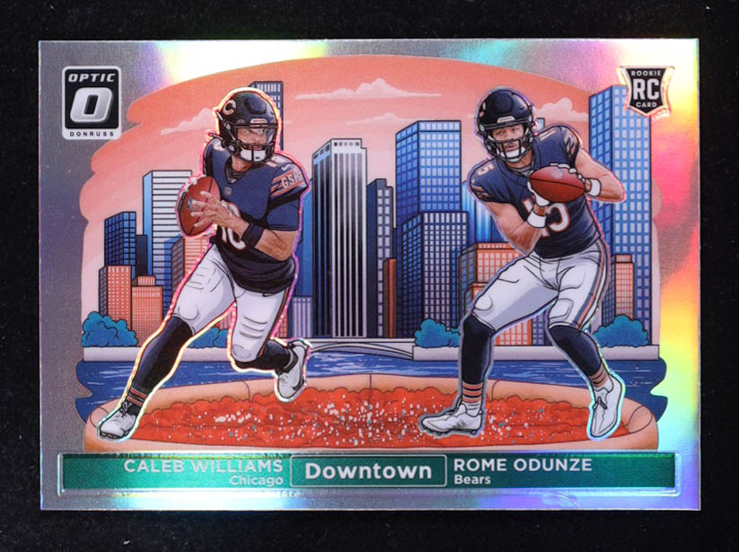 Caleb Williams / Rome Odunze 2024 Donruss Optic Downtown Duos #10 RC at PristineAuction.com Caleb Williams / Rome Odunze 2024 Donruss Optic Downtown Duos #10 RC at PristineAuction.com