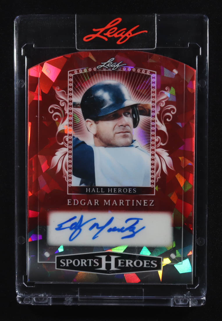 Edgar Martinez 2025 Leaf Sport Heroes Hall Heroes Autographs Red Crystal #HHEM1 #2/3 at PristineAuction.com Edgar Martinez 2025 Leaf Sport Heroes Hall Heroes Autographs Red Crystal #HHEM1 #2/3 at PristineAuction.com