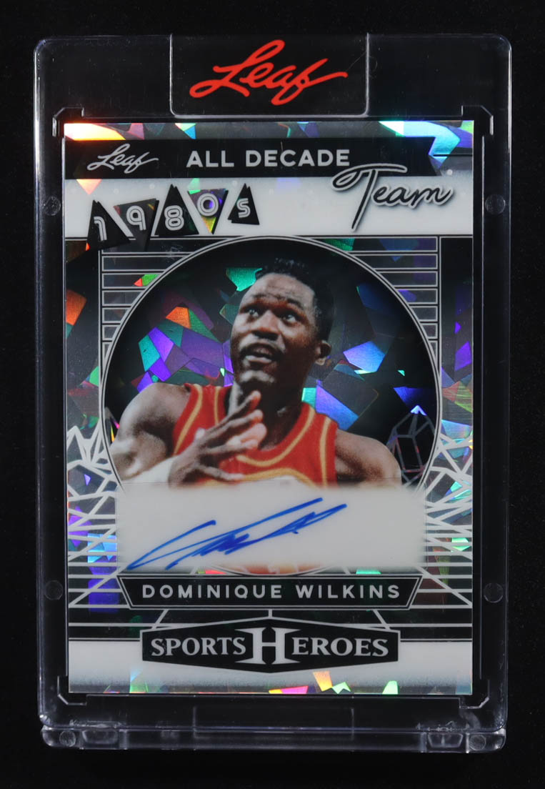 Dominique Wilkins 2025 Leaf Sports Heroes All Decade Team '80s Autograph Silver Crystal #D80DW1 #09/35 at PristineAuction.com Dominique Wilkins 2025 Leaf Sports Heroes All Decade Team '80s Autograph Silver Crystal #D80DW1 #09/35 at PristineAuction.com