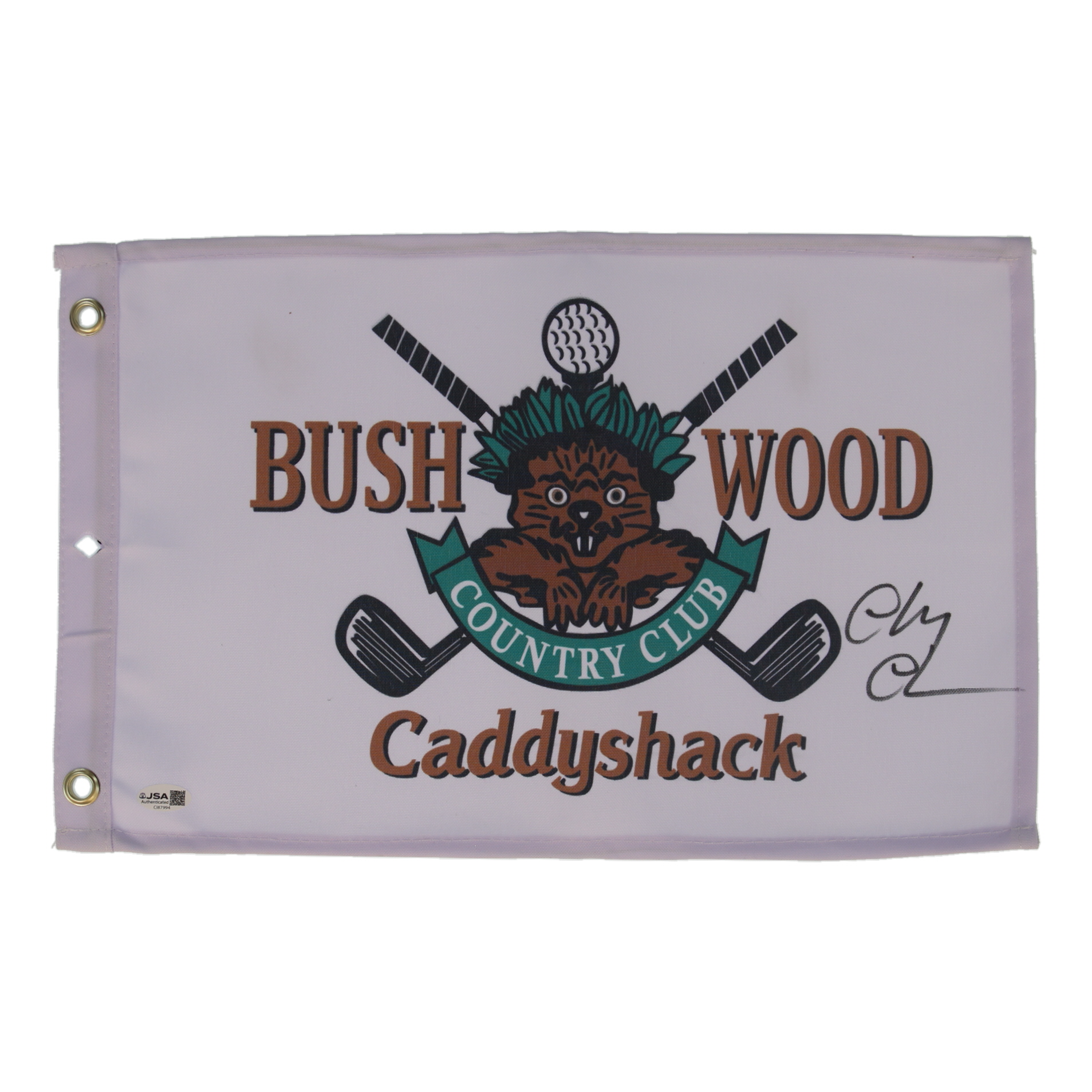 Chevy Chase Signed "Caddyshack" Bushwood Country Club Pin Flag (JSA) at PristineAuction.com Chevy Chase Signed "Caddyshack" Bushwood Country Club Pin Flag (JSA) at PristineAuction.com