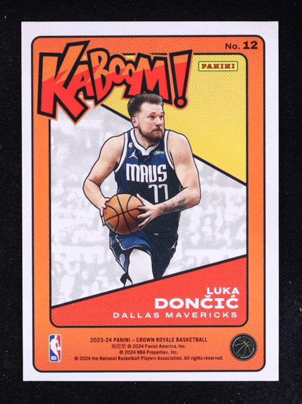 Luka Doncic 2023-24 Crown Royale Kaboom #12 at PristineAuction.com Luka Doncic 2023-24 Crown Royale Kaboom #12 at PristineAuction.com