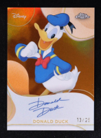 Donald Duck 2025 Topps Chrome Disney Facsimile Autographs Orange Refractors #FA8 #13/25 at PristineAuction.com
