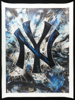 "NY Pulse" 2025 34x44 Original Painting on Canvas by Tadas Zaicikas | TedyZet (Zaicikas) at PristineAuction.com