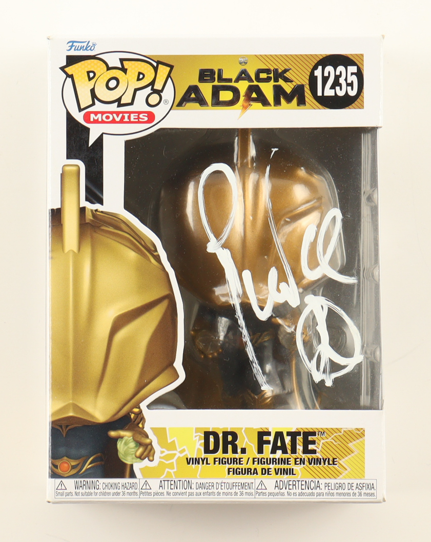 Pierce Brosnan Signed "Black Adam" #1235 Dr. Fate Funko Pop! Vinyl Figure with Hand-Drawn Peace Sign (Beckett) at PristineAuction.com Pierce Brosnan Signed "Black Adam" #1235 Dr. Fate Funko Pop! Vinyl Figure with Hand-Drawn Peace Sign (Beckett) at PristineAuction.com