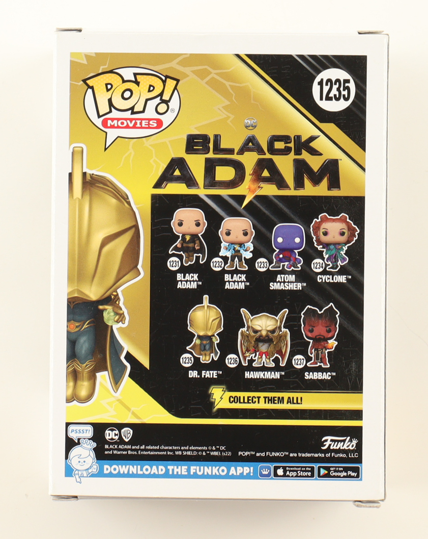 Pierce Brosnan Signed "Black Adam" #1235 Dr. Fate Funko Pop! Vinyl Figure with Hand-Drawn Peace Sign (Beckett) at PristineAuction.com Pierce Brosnan Signed "Black Adam" #1235 Dr. Fate Funko Pop! Vinyl Figure with Hand-Drawn Peace Sign (Beckett) at PristineAuction.com