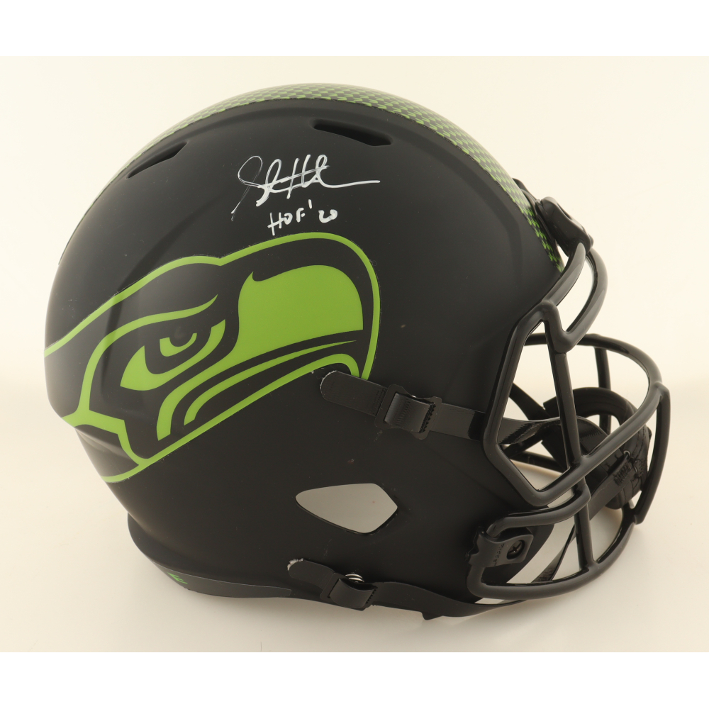 Steve Hutchinson Signed Seahawks Full-Size Eclipse Alternate Speed Helmet Inscribed "HOF 20" (JSA) at PristineAuction.com