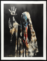 "Ghost of Liberty" 2025 34x44 Original Painting on Canvas by Tadas Zaicikas | TedyZet (Zaicikas) at PristineAuction.com