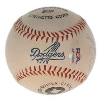 Steve Yeager Signed Dodgers Logo Baseball (PSA) at PristineAuction.com Steve Yeager Signed Dodgers Logo Baseball (PSA) at PristineAuction.com