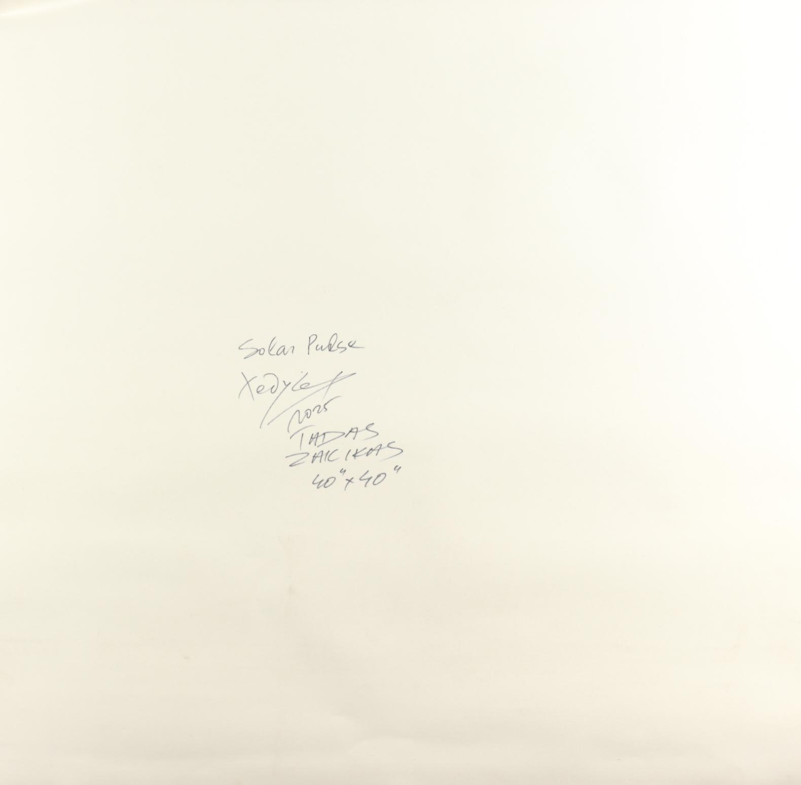 "Solar Pulse" 2025 44x44 Original Painting on Canvas by Tadas Zaicikas | TedyZet (Zaicikas) at PristineAuction.com "Solar Pulse" 2025 44x44 Original Painting on Canvas by Tadas Zaicikas | TedyZet (Zaicikas) at PristineAuction.com