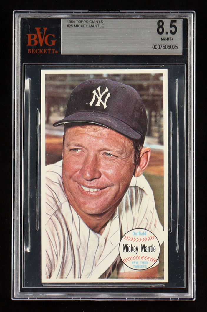Mickey Mantle 1964 Topps Giants #25 (BVG 8.5) at PristineAuction.com Mickey Mantle 1964 Topps Giants #25 (BVG 8.5) at PristineAuction.com