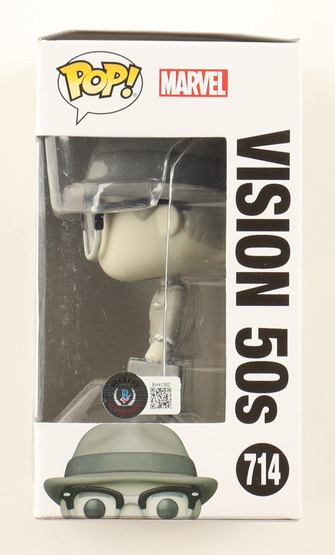 Paul Bettany Signed "Wanda Vision" #714 Vision 50s Bobble-Head Funko Pop! Vinyl Figure Inscribed "Viz" (Beckett) at PristineAuction.com Paul Bettany Signed "Wanda Vision" #714 Vision 50s Bobble-Head Funko Pop! Vinyl Figure Inscribed "Viz" (Beckett) at PristineAuction.com