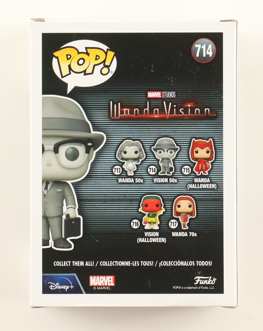 Paul Bettany Signed "Wanda Vision" #714 Vision 50s Bobble-Head Funko Pop! Vinyl Figure Inscribed "Viz" (Beckett) at PristineAuction.com Paul Bettany Signed "Wanda Vision" #714 Vision 50s Bobble-Head Funko Pop! Vinyl Figure Inscribed "Viz" (Beckett) at PristineAuction.com