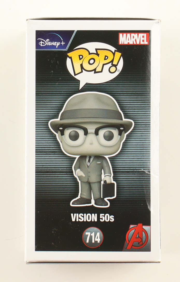 Paul Bettany Signed "Wanda Vision" #714 Vision 50s Bobble-Head Funko Pop! Vinyl Figure Inscribed "Viz" (Beckett) at PristineAuction.com Paul Bettany Signed "Wanda Vision" #714 Vision 50s Bobble-Head Funko Pop! Vinyl Figure Inscribed "Viz" (Beckett) at PristineAuction.com