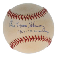 Bill "Moose" Skowron Signed OAL Baseball Inscribed "1956-58-61-62 Champs" (JSA) at PristineAuction.com