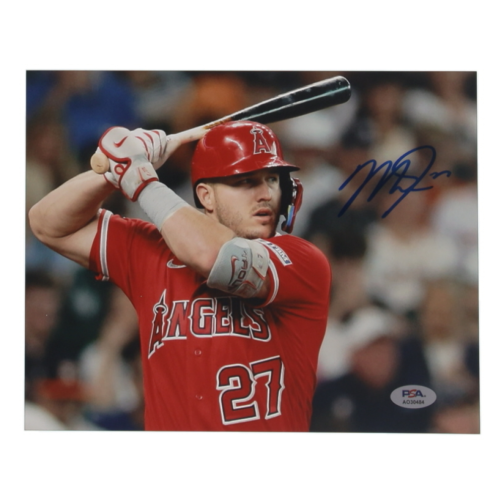 Mike Trout Signed Angels 8x10 Photo (PSA) at PristineAuction.com