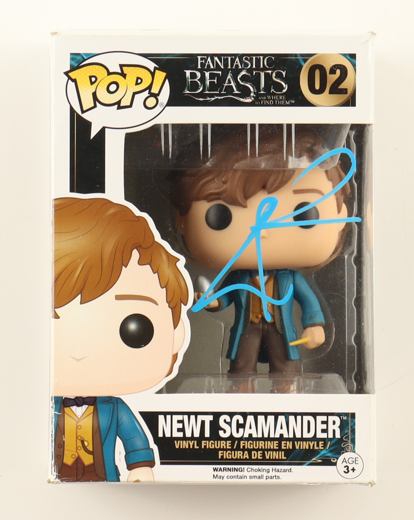 Eddie Redmayne Signed "Fantastic Beasts and Where to Find Them" #02 Newt Scamander Funko Pop! Vinyl Figure (Beckett) at PristineAuction.com Eddie Redmayne Signed "Fantastic Beasts and Where to Find Them" #02 Newt Scamander Funko Pop! Vinyl Figure (Beckett) at PristineAuction.com