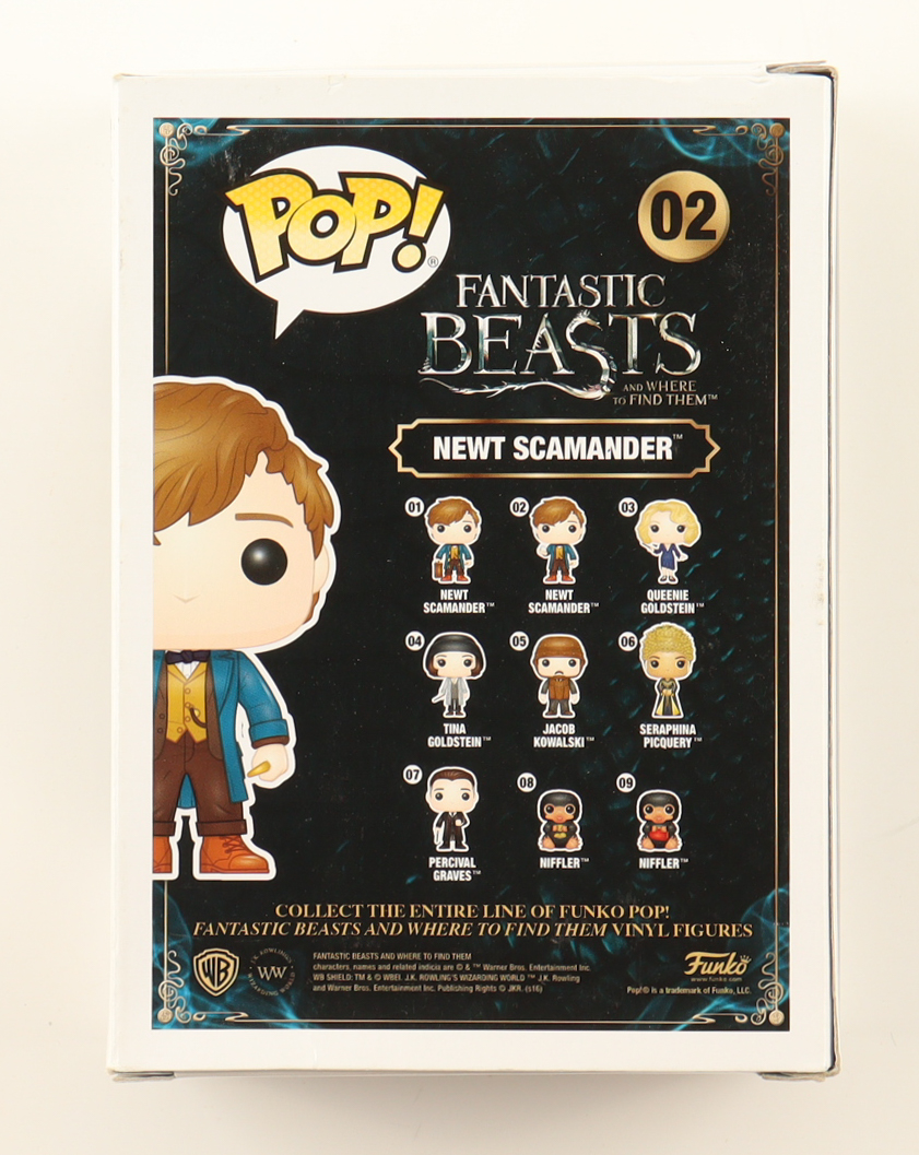 Eddie Redmayne Signed "Fantastic Beasts and Where to Find Them" #02 Newt Scamander Funko Pop! Vinyl Figure (Beckett) at PristineAuction.com Eddie Redmayne Signed "Fantastic Beasts and Where to Find Them" #02 Newt Scamander Funko Pop! Vinyl Figure (Beckett) at PristineAuction.com