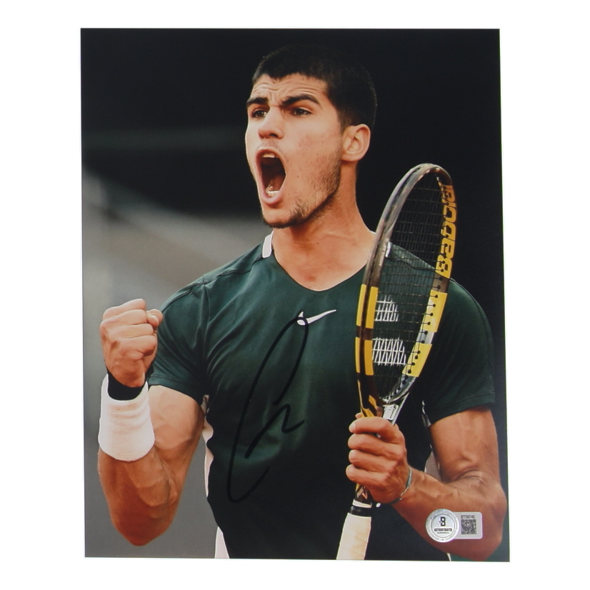 Carlos Alcaraz Signed 8x10 Photo (Beckett) at PristineAuction.com Carlos Alcaraz Signed 8x10 Photo (Beckett) at PristineAuction.com