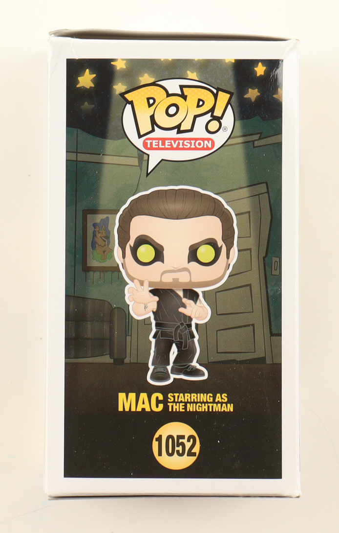 Rob McElhenney Signed "It's Always Sunny in Philadelphia" #1052 Mac Starring as the Nightman Funko Pop! Vinyl Figure (Beckett) at PristineAuction.com Rob McElhenney Signed "It's Always Sunny in Philadelphia" #1052 Mac Starring as the Nightman Funko Pop! Vinyl Figure (Beckett) at PristineAuction.com