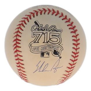 Nolan Ryan Signed ONL Hank Aaron 25th Anniversary Logo Baseball (PSA) at PristineAuction.com Nolan Ryan Signed ONL Hank Aaron 25th Anniversary Logo Baseball (PSA) at PristineAuction.com