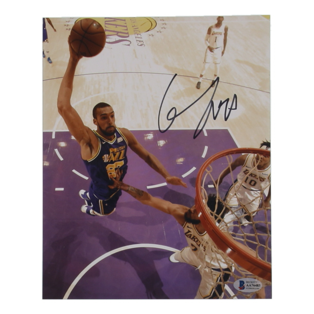 Rudy Gobert Signed Jazz 8x10 Photo (Beckett) at PristineAuction.com