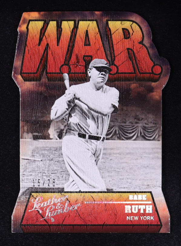 Babe Ruth 2019 Panini Leather and Lumber W.A.R. Daddys Holo Silver #8 #15/25 at PristineAuction.com Babe Ruth 2019 Panini Leather and Lumber W.A.R. Daddys Holo Silver #8 #15/25 at PristineAuction.com