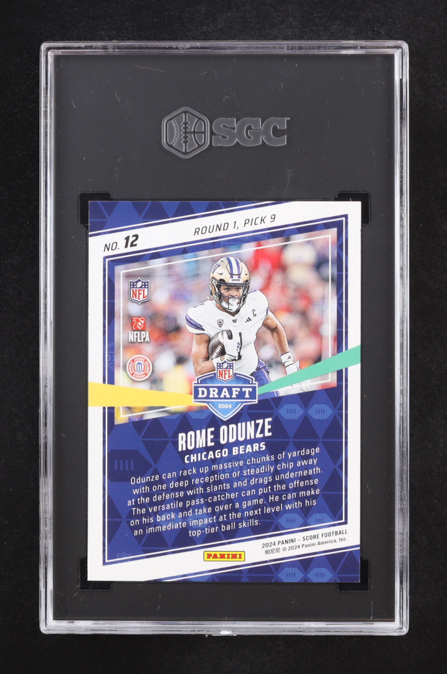 Rome Odunze 2024 Score NFL Draft #12 RC (SGC 8) at PristineAuction.com Rome Odunze 2024 Score NFL Draft #12 RC (SGC 8) at PristineAuction.com