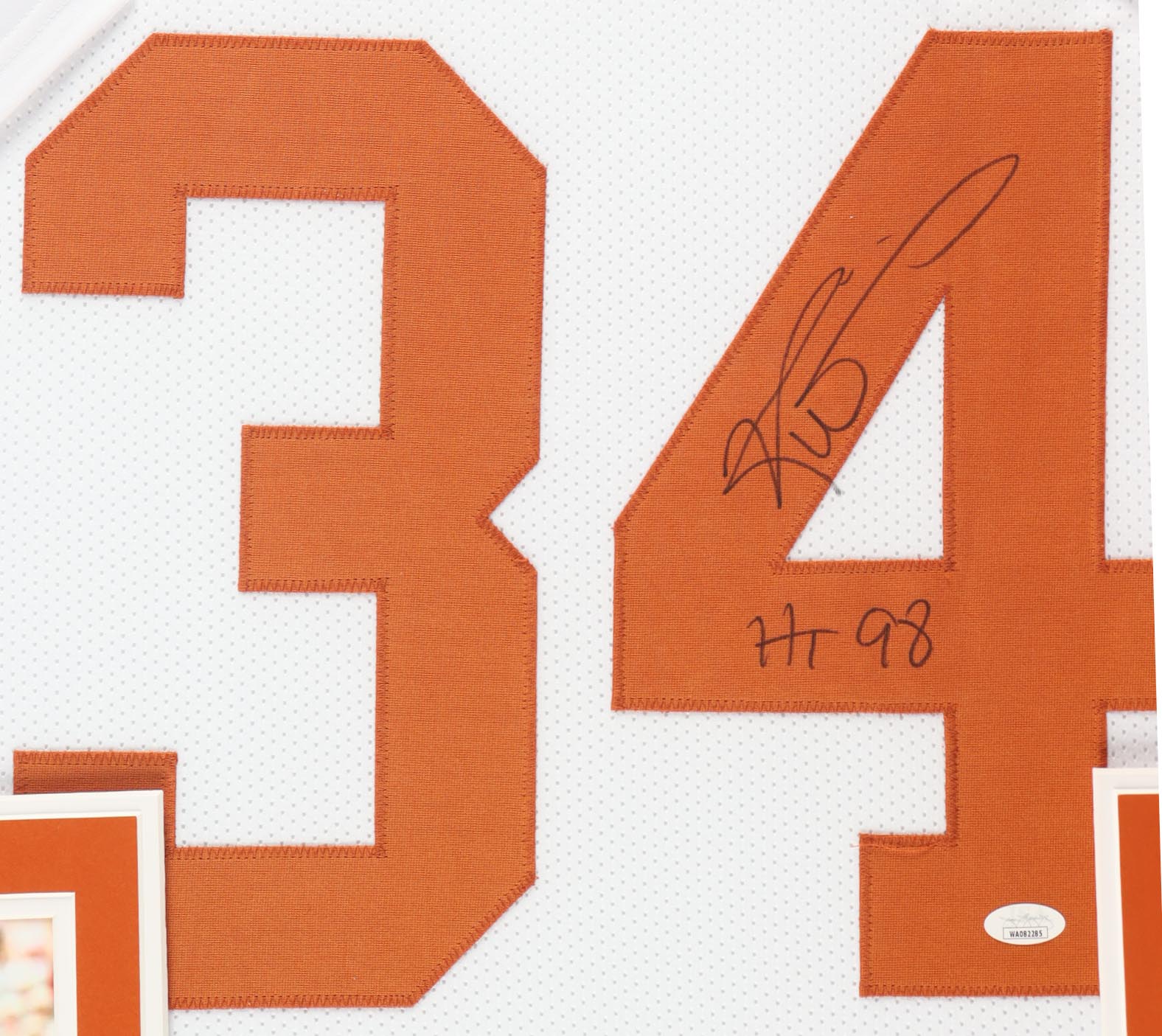 Ricky Williams Signed Custom Framed Jersey Display Inscribed "HT 98" (JSA) at PristineAuction.com Ricky Williams Signed Custom Framed Jersey Display Inscribed "HT 98" (JSA) at PristineAuction.com