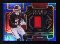 Drake London 2022 Select Rookie Swatches Blue Prizm #5 #35/35 RC at PristineAuction.com