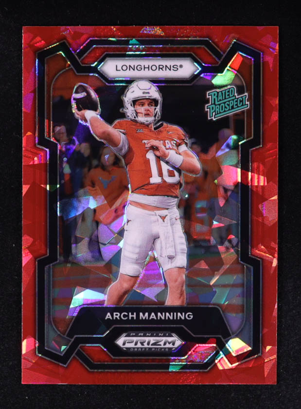 Arch Manning 2024 Panini Prizm Draft Picks Prizms Red Ice #192 RR RC at PristineAuction.com Arch Manning 2024 Panini Prizm Draft Picks Prizms Red Ice #192 RR RC at PristineAuction.com