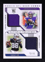 CeeDee Lamb / Justin Jefferson 2020 Panini National Treasures Rookie NFL Gear Combo Materials #26 #72/99 RC at PristineAuction.com