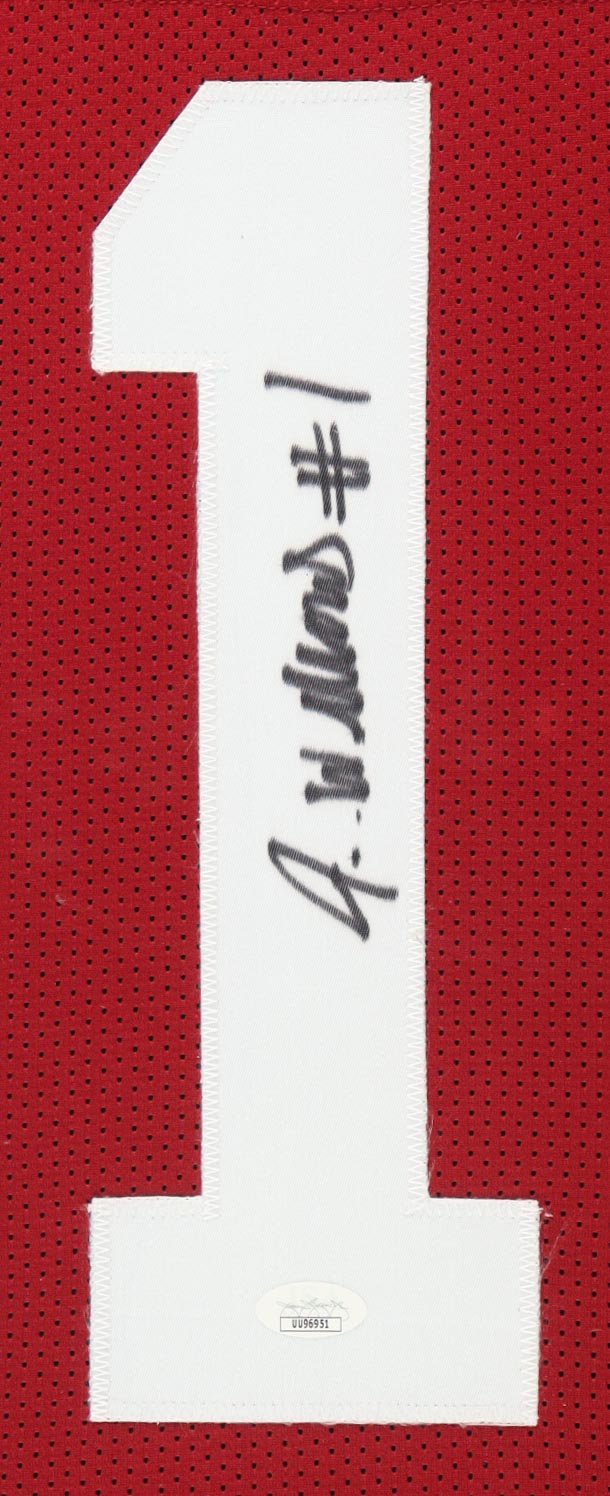 Jameson Williams Signed Custom Framed Jersey Display (JSA) at PristineAuction.com Jameson Williams Signed Custom Framed Jersey Display (JSA) at PristineAuction.com