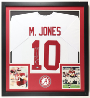 Mac Jones Signed Custom Framed Jersey Display (Beckett) at PristineAuction.com
