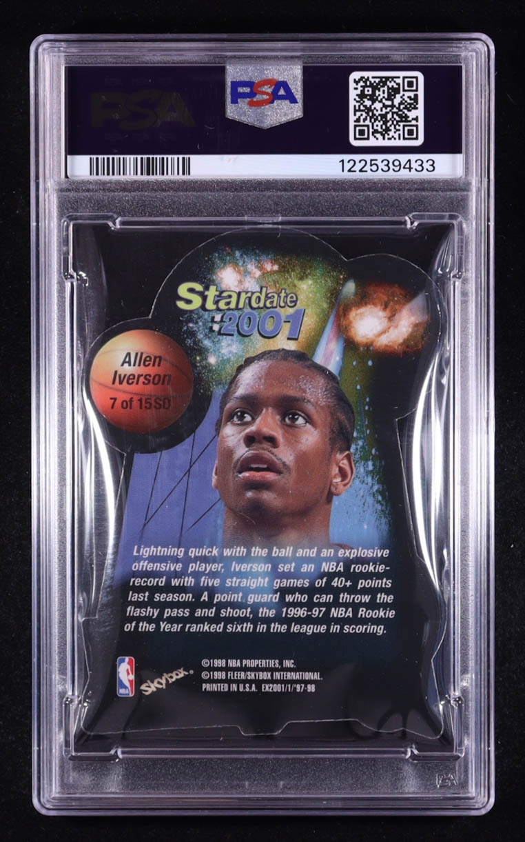 Allen Iverson 1997-98 E-X2001 Star Date 2001 #7 (PSA 7) at PristineAuction.com Allen Iverson 1997-98 E-X2001 Star Date 2001 #7 (PSA 7) at PristineAuction.com