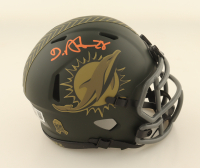 De’Von Achane Signed Dolphins Salute To Service Alternate Speed Mini Helmet (Beckett) at PristineAuction.com