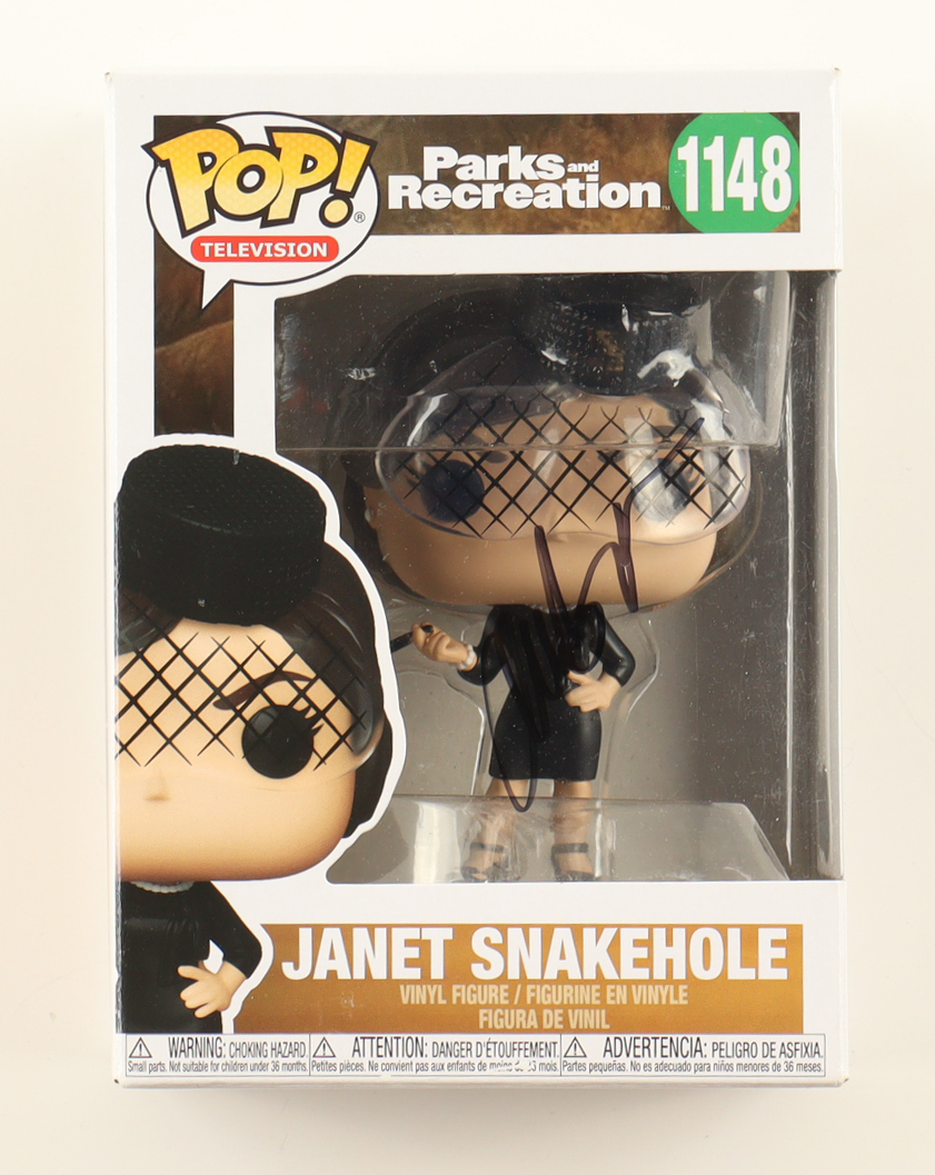 Aubrey Plaza Signed "Parks and Recreation" #1148 Janet Snakehole Funko Pop! Vinyl Figure (Beckett) at PristineAuction.com Aubrey Plaza Signed "Parks and Recreation" #1148 Janet Snakehole Funko Pop! Vinyl Figure (Beckett) at PristineAuction.com