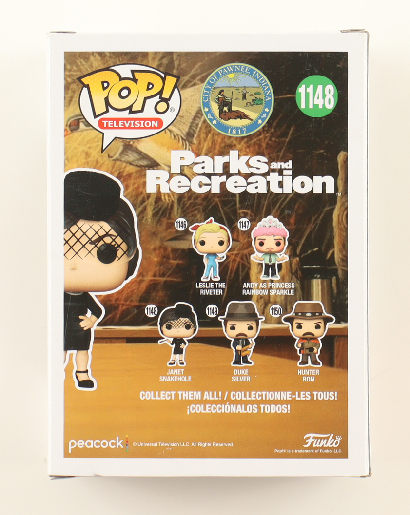 Aubrey Plaza Signed "Parks and Recreation" #1148 Janet Snakehole Funko Pop! Vinyl Figure (Beckett) at PristineAuction.com Aubrey Plaza Signed "Parks and Recreation" #1148 Janet Snakehole Funko Pop! Vinyl Figure (Beckett) at PristineAuction.com