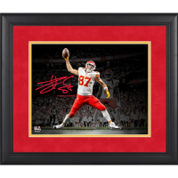 Travis Kelce Chiefs Custom Framed Spotlight Photo at PristineAuction.com