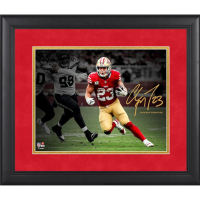 Christian McCaffrey 49ers Custom Framed Spotlight Photo at PristineAuction.com