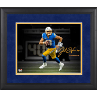 Justin Herbert Chargers Custom Framed Spotlight Photo at PristineAuction.com