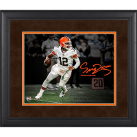 Shedeur Sanders Browns Custom Framed Spotlight Photo at PristineAuction.com