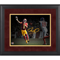 Jayden Daniels Commanders Custom Framed Spotlight Photo at PristineAuction.com