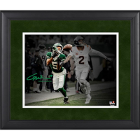 Garrett Wilson Jets Custom Framed Spotlight Photo at PristineAuction.com