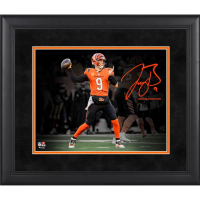 Joe Burrow Bengals Custom Framed Spotlight Photo at PristineAuction.com