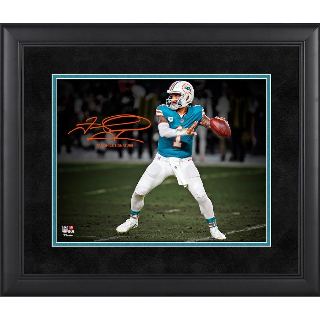 Tua Tagovailoa Dolphins Custom Framed Spotlight Photo at PristineAuction.com Tua Tagovailoa Dolphins Custom Framed Spotlight Photo at PristineAuction.com
