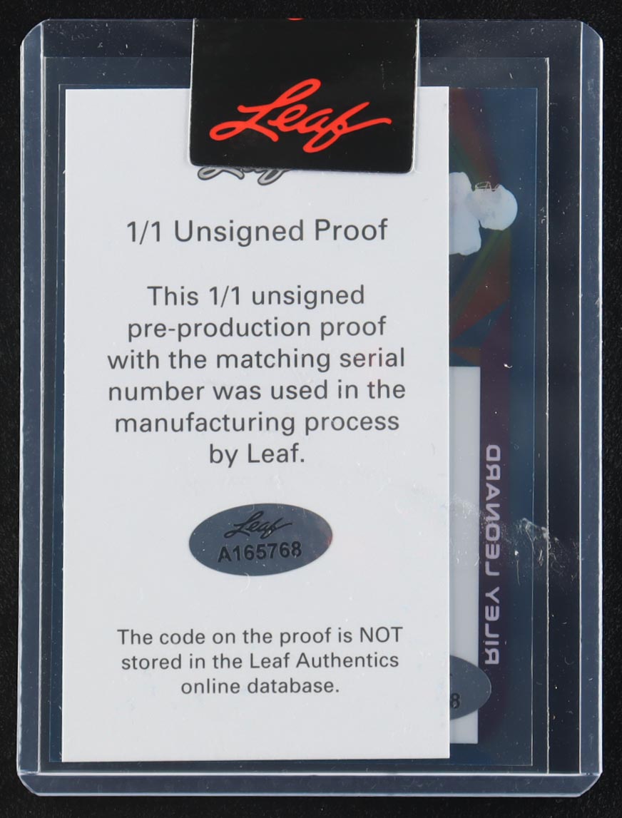 Riley Leonard / Walker Howard 2023 Leaf Vivid Colorful Combos Unsigned Pre-Production Proof #1/1 RC at PristineAuction.com Riley Leonard / Walker Howard 2023 Leaf Vivid Colorful Combos Unsigned Pre-Production Proof #1/1 RC at PristineAuction.com