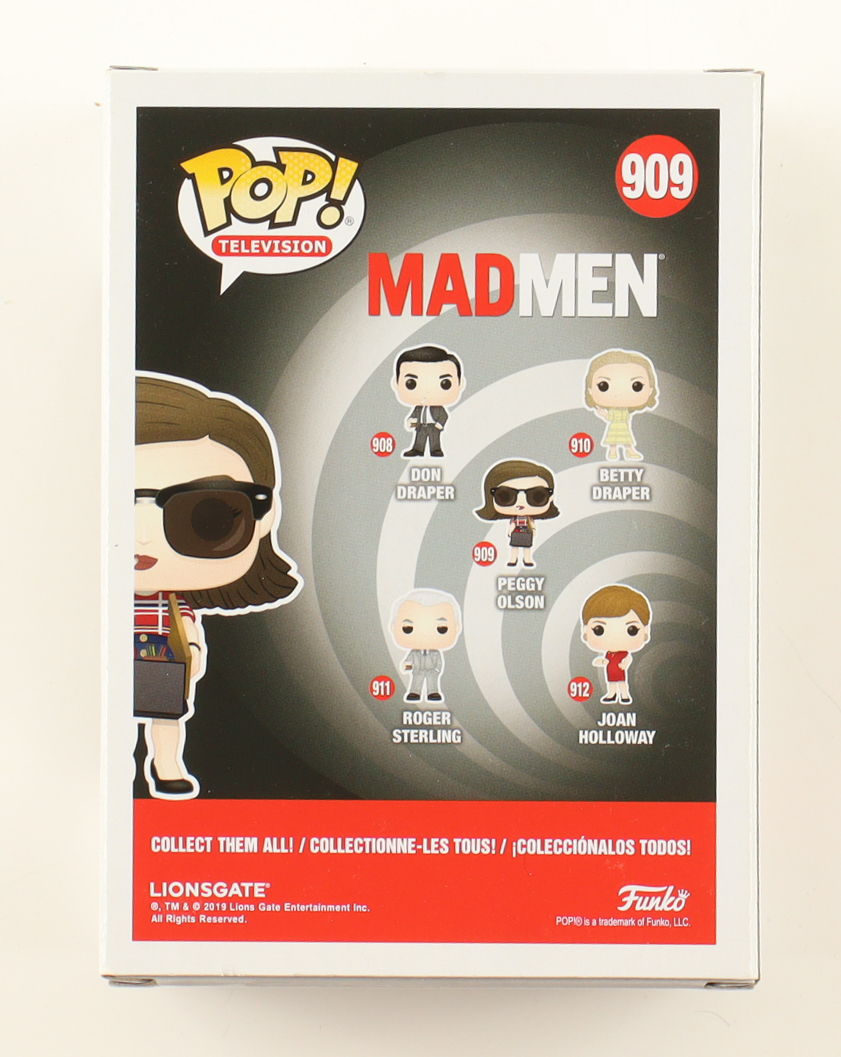 Elisabeth Moss Signed "Mad Men" #909 Peggy Olson Funko Pop Vinyl Figure (Beckett) at PristineAuction.com Elisabeth Moss Signed "Mad Men" #909 Peggy Olson Funko Pop Vinyl Figure (Beckett) at PristineAuction.com